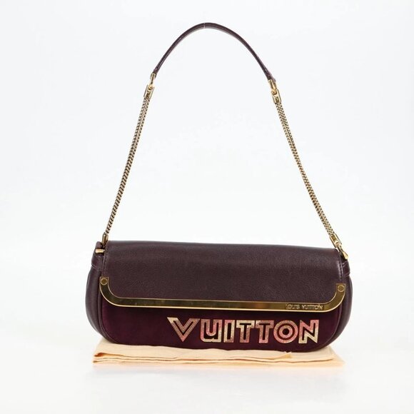 LOUIS VUITTON Pochette Avant Garde Bag Leather Brunne M97092 LV Auth BA4534V - Picture 1 of 16